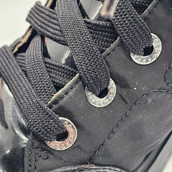 DOLCE & GABBANA Black Lace Up Boots Size 38 7.5 with Gold Accents - Picture 9 of 10